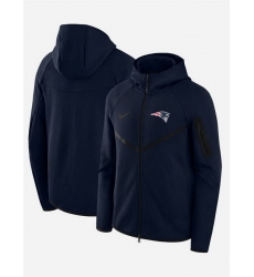 Men New England Patriots Navy Tech Fleece Full Zip Windrunner Hoodie Men New England Patriots Navy Tech Fleece Full Zip Windrunner Hoodie