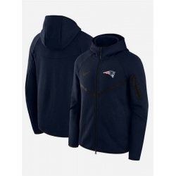 Men New England Patriots Navy Tech Fleece Full Zip Windrunner Hoodie