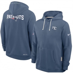 Men New England Patriots Storm Blue  Rivalries Pullover Hoodie