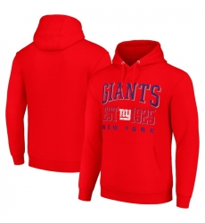 Men New York Giants Red Throwback Logo Pullover Hoodie