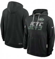 Men New York Jets Black Sideline Standard Issue Top Prospect Dri FIT Hoodie Men New York Jets Black Sideline Standard Issue Top Prospect Dri FIT Hoodie