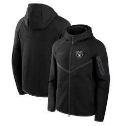 Men Las Vegas Raiders Black Tech Fleece Full Zip Windrunner Hoodie