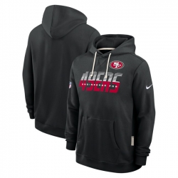 Men San Francisco 49ers Black Sideline Standard Issue Top Prospect Dri FIT Hoodie