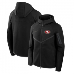 Men San Francisco 49ers Black Tech Fleece Full Zip Windrunner Hoodie