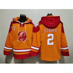 Men Tampa Bay Buccaneers 2 Emeka Egbuka Orange Red Ageless Must Have Lace Up Pullover Hoodie