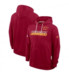 Men Washington Commanders Burgundy Sideline Standard Issue Top Prospect Dri FIT Hoodie