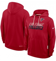 Men Atlanta Falcons Red Sideline Standard Issue Top Prospect Dri FIT Hoodie Men Atlanta Falcons Red Sideline Standard Issue Top Prospect Dri FIT Hoodie