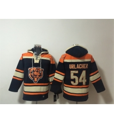 Men Chicago Bears 54 Brian Urlacher Navy Ageless Must Have Lace Up Pullover Hoodie Men Chicago Bears 54 Brian Urlacher Navy Ageless Must Have Lace Up Pullover Hoodie