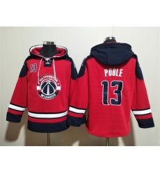 Men Washington Wizards 13 Jordan Poole Red Navy Lace Up Pullover Hoodie Men Washington Wizards 13 Jordan Poole Red Navy Lace Up Pullover Hoodie