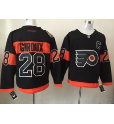 Flyers 28 Claude Giroux Black Reebok Jersey