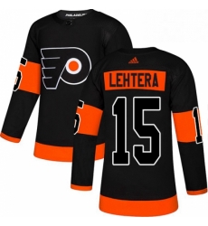 Mens Adidas Philadelphia Flyers 15 Jori Lehtera Premier Black Alternate NHL Jersey 