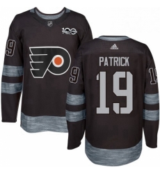 Mens Adidas Philadelphia Flyers 19 Nolan Patrick Premier Black 1917 2017 100th Anniversary NHL Jersey 