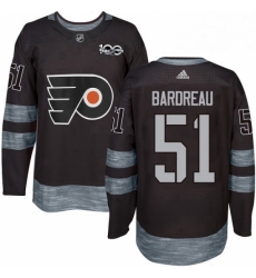 Mens Adidas Philadelphia Flyers 51 Cole Bardreau Authentic Black 1917 2017 100th Anniversary NHL Jersey 