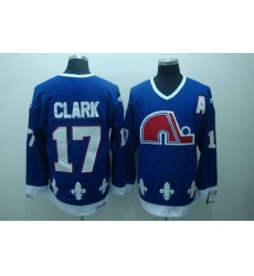 Nordiques #17 Wendel Clark Stitched CCM Throwback blue NHL Jersey