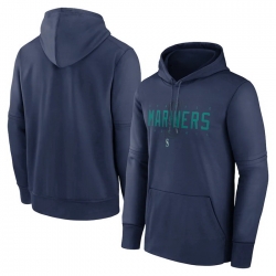 Men Seattle Mariners Navy Pregame Performance Pullover Hoodie