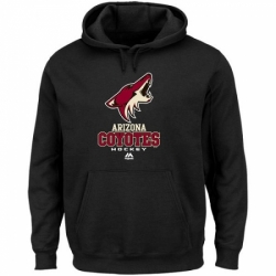 NHL Mens Arizona Coyotes Majestic Critical Victory VIII Fleece Hoodie Black