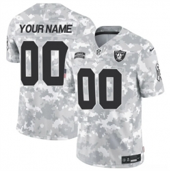 Men Las Vegas Raiders Active Player Custom 2024 F U S E Arctic Camo Salute To Service Limited Stitched Football Jersey