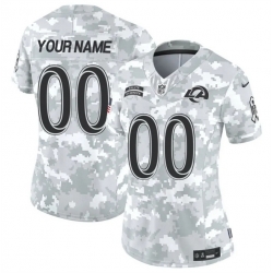 Women Los Angeles Rams Active Player Custom 2024 F U S E Arctic Camo Salute To Service Limited Stitched Football Jersey