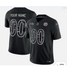 Men Steelers Custom Salute To Service Black Stitched NFL Jersey Men Steelers Custom Salute To Service Black Stitched NFL Jersey