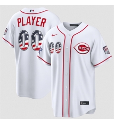 Men Cincinnati Reds Active Player Custom White 2026 All Star Edition Stars   Stripes Stadium Pick A Player Stitched Baseball Jersey