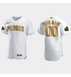 Men Women Youth San Diego Padres Custom 2022 Mlb All Star Game White Gold Men Jersey