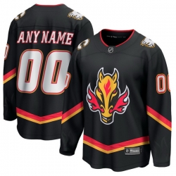Men Women Youth Calgary Flames Fanatics Black Alternate Breakaway Custom Jersey