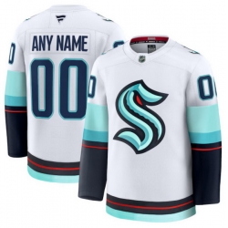 Men Women Youth Seattle Kraken Fanatics Away Premium Custom Jersey White