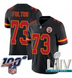 2020 Super Bowl LIV Youth Nike Kansas City Chiefs #73 Zach Fulton Limited Black Rush Vapor Untouchable NFL Jersey