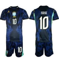 Men Brazil 2026 FIFA World Cup Blue Away Soccer Jersey KAKA #10