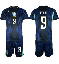 Men Brazil 2026 FIFA World Cup Blue Away Soccer Jersey PEDRO #9 Men Brazil 2026 FIFA World Cup Blue Away Soccer Jersey PEDRO #9