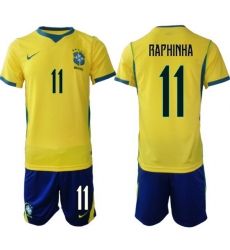 Men Brazil 2026 FIFA World Cup Yellow Home Soccer Jersey RAPHINHA #11 Men Brazil 2026 FIFA World Cup Yellow Home Soccer Jersey RAPHINHA #11