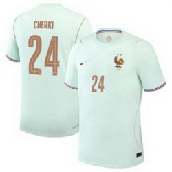 Men 24Rayan Cherki France Jersey   1