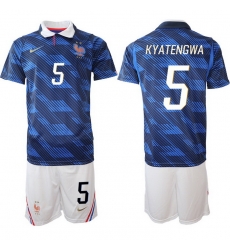 Men France 2026 FIFA World Cup Blue Soccer Jersey #5 Pierre Kalulu Kyatengwa Men France 2026 FIFA World Cup Blue Soccer Jersey #5 Pierre Kalulu Kyatengwa
