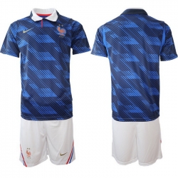 Men France 2026 FIFA World Cup Blue Soccer Jersey Blank
