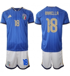 Italy 2026 FIFA World Cup Soccer Jersey Blue #18 BARELLA