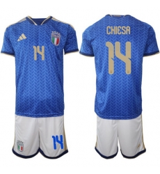 Italy Home Blue Soccer Jersey 0017 Italy Home Blue Soccer Jersey 0017
