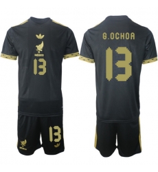 Men Mexico 2025 Soccer Jerseys BlackGold #13 B.OCHOA