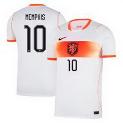 Men 10 Netherlands National Memphis Depay 2026 Away Stadium  2