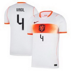 Men 4 Netherlands National Virgil van Dijk 2026 Away Stadium  2