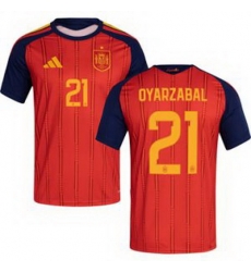 Men 21 Spain Mikel Oyarzabal World Cup 2026 Away Replica Jersey   1