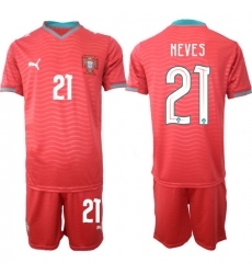 Portugal 2026 FIFA World Cup Soccer Jersey Red #21 NEVES Portugal 2026 FIFA World Cup Soccer Jersey Red #21 NEVES