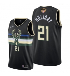 bucks jrue holiday statement edition black 2021 nba finals jersey