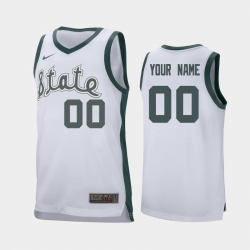 Michigan State Spartans Custom White Retro Replica Men'S Jersey