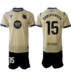 Men FC Barcelona 2026 Soccer Jerseys Beige #15 CHRISTENSEN