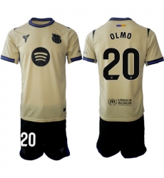 Men FC Barcelona 2026 Soccer Jerseys Beige #20 OLMO