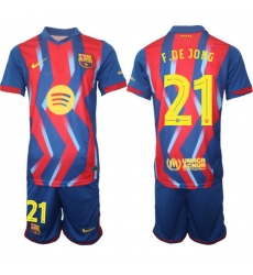 Men FC Barcelona 2026 Soccer Jerseys RedBlue #21 F.DE JONG (2)