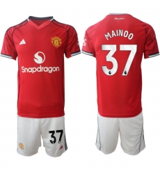 Men Manchester United 2026 Soccer Jerseys Red #37 MAINOO Men Manchester United 2026 Soccer Jerseys Red #37 MAINOO