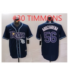 Men Tampa Bay Rays 30 Timmons Navy Cool Base Stitched Baseball Jersey