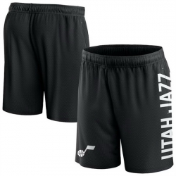 Men Utah Jazz Black Post Up Mesh Shorts 