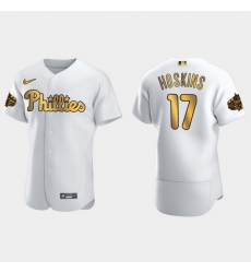 Men Philadelphia Phillies Rhys Hoskins 2022 Mlb All Star Game White Gold Men Jersey